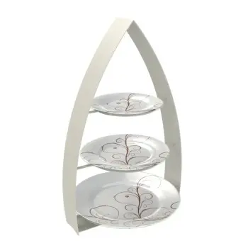 My Glass Studio Tea Stand, Grey - Set of 2 - 35.0 x 24.0 x 56 cm