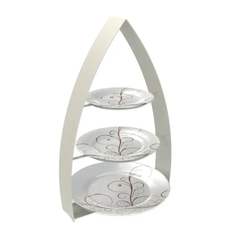 My Glass Studio Tea Stand, Grey - Set of 2 - 35.0 x 24.0 x 56 cm