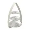 My Glass Studio Tea Stand, Grey - Set of 2 - 35.0 x 24.0 x 56 cm
