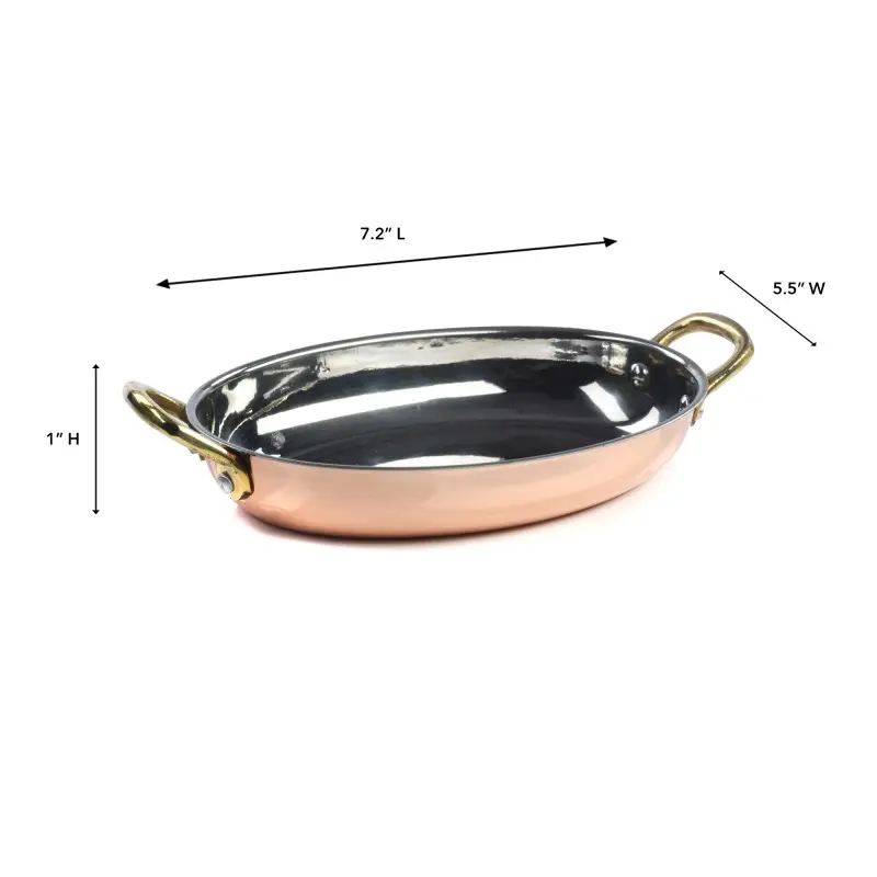 Lyon Collection Oval Casserole Bowl - 7.2 in L x 5.5 in W x 1.05 in H