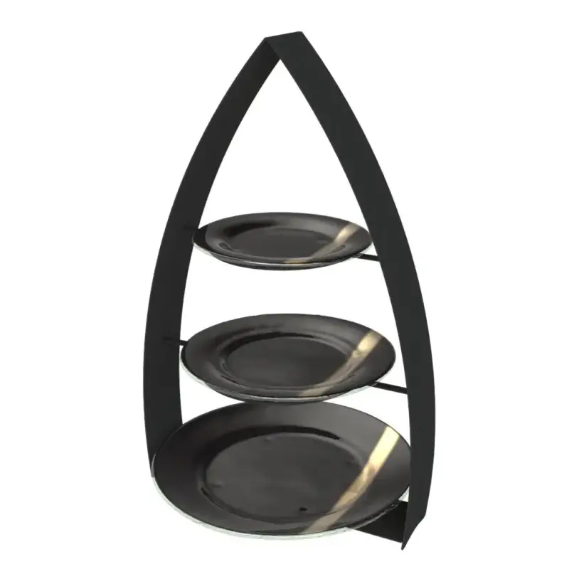 My Glass Studio Tea Stand, Black - Set of 2 - 35.0 x 24.0 x 56 cm My Glass Studio Tea Stand, Black - Set of 2 - 35.0 x 24.0 x 56 cm