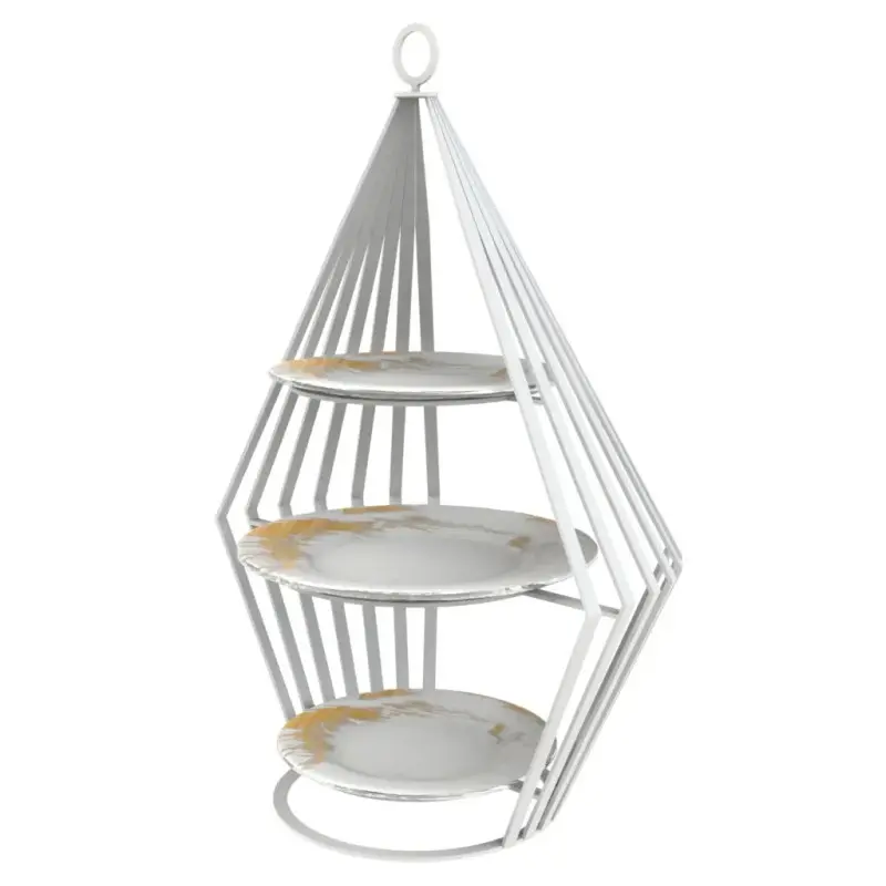 My Glass Studio Tea Stand, White - Set of 2 - 37.0 x 27.0 x 55 cm My Glass Studio Tea Stand, White - Set of 2 - 37.0 x 27.0 x 55 cm