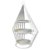 My Glass Studio Tea Stand, White - Set of 2 - 37.0 x 27.0 x 55 cm