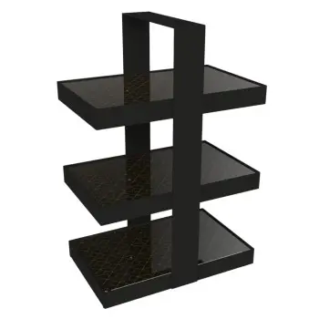 My Glass Studio Tea Stand, Black - Set of 2 - 29.0 x 18.4 x 43.2 cm