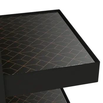 My Glass Studio Tea Stand, Black - Set of 2 - 29.0 x 18.4 x 43.2 cm