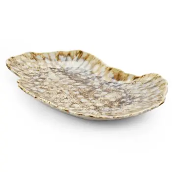 La Mer Collection Platter Tan - 8 in W x 11“L x 1 in H - Set of 2