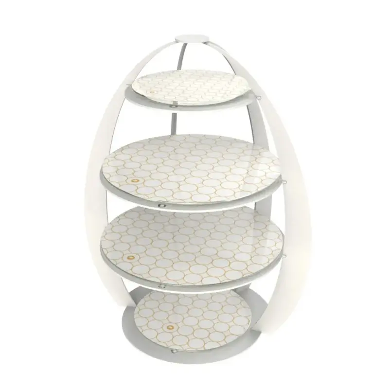 My Glass Studio Tea Stand, White - Set of 3 - Dia: 32 cm, H: 41 cm My Glass Studio Tea Stand, White - Set of 3 - Dia: 32 cm, H: 41 cm