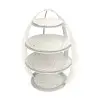 My Glass Studio Tea Stand, White - Set of 3 - Dia: 32 cm, H: 41 cm