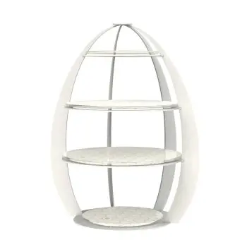 My Glass Studio Tea Stand, White - Set of 3 - Dia: 32 cm, H: 41 cm