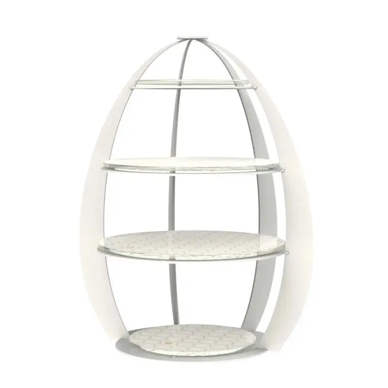My Glass Studio Tea Stand, White - Set of 3 - Dia: 32 cm, H: 41 cm My Glass Studio Tea Stand, White - Set of 3 - Dia: 32 cm, H: 41 cm