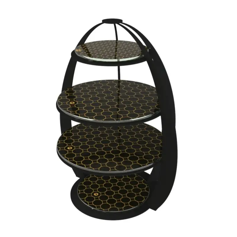 My Glass Studio Tea Stand, Black - Set of 3 - Dia: 32 cm, H: 41 cm My Glass Studio Tea Stand, Black - Set of 3 - Dia: 32 cm, H: 41 cm