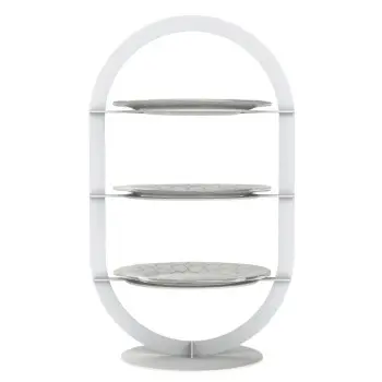 My Glass Studio Tea Stand, White - Set of 2 - 33.0 x 23.0 x 55 cm