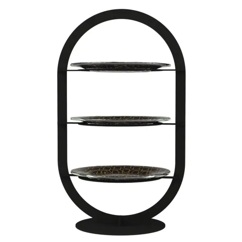 My Glass Studio Tea Stand, Black - Set of 2 - 33.0 x 23.0 x 55 cm My Glass Studio Tea Stand, Black - Set of 2 - 33.0 x 23.0 x 55 cm