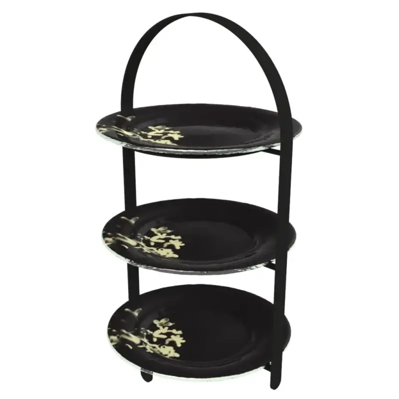 My Glass Studio Tea Stand, Black - Set of 2 - 27.0 x 25.6 x 45.9 cm My Glass Studio Tea Stand, Black - Set of 2 - 27.0 x 25.6 x 45.9 cm