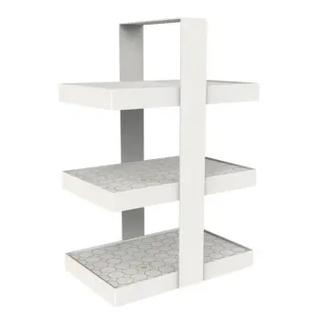 My Glass Studio Tea Stand, White - Set of 2 - 29.0 x 18.4 x 43.2 cm
