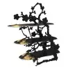 My Glass Studio Tea Stand, Black - Set of 2 - 38.2 x 14.5 x 37 cm