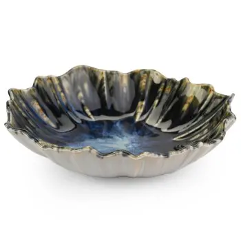 La Mer Collection Deep Plate Blue - 8 in W x 9 - Set of 6