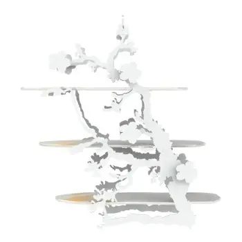 My Glass Studio Tea Stand, White - Set of 2 - 38.2 x 14.5 x 37 cm