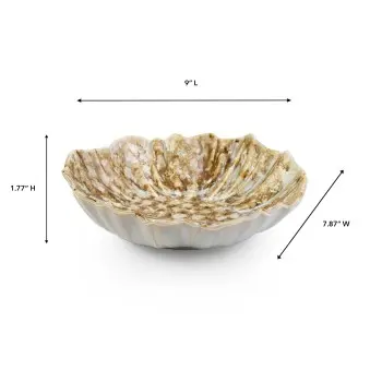La Mer Collection Bowl Tan - 8 in W x 11 - Set of 6