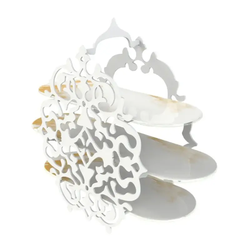 My Glass Studio Tea Stand, White - Set of 2 - 37.5 x 12.6 x 29 cm My Glass Studio Tea Stand, White - Set of 2 - 37.5 x 12.6 x 29 cm