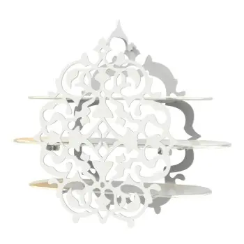 My Glass Studio Tea Stand, White - Set of 2 - 37.5 x 12.6 x 29 cm