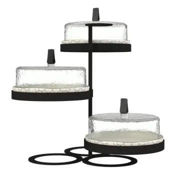 My Glass Studio Tea Stand, Cream - 38.1 x 35.7 x 34 cm