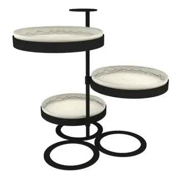 My Glass Studio Tea Stand, Cream - 38.1 x 35.7 x 34 cm