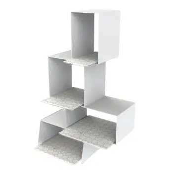 My Glass Studio Tea Stand, White - 31.0 x 18.0 x 50 cm