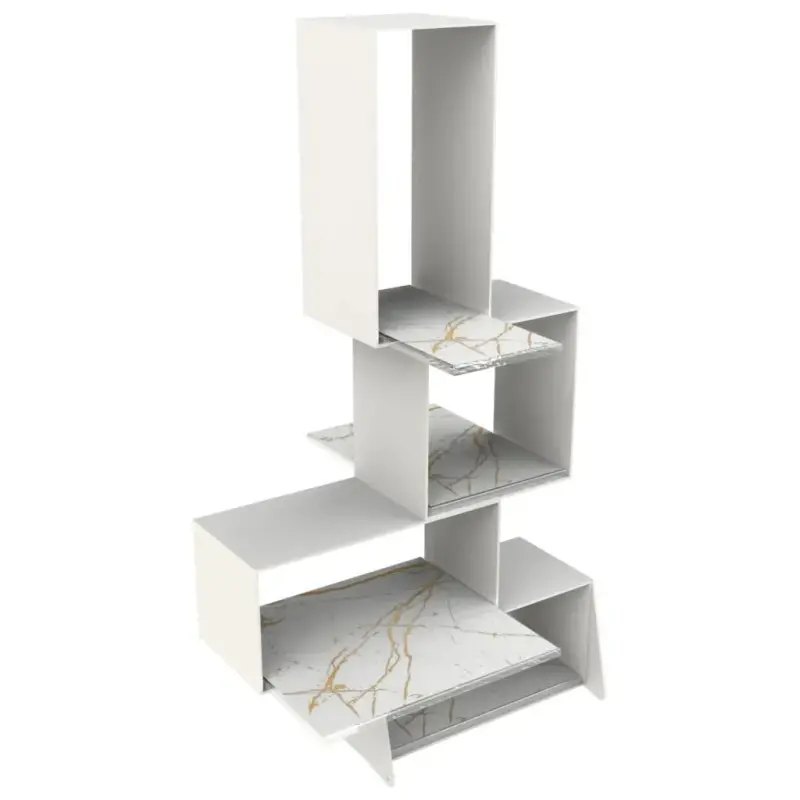 My Glass Studio Tea Stand, White - Set of 2 - 22.0 x 19.0 x 39 cm My Glass Studio Tea Stand, White - Set of 2 - 22.0 x 19.0 x 39 cm