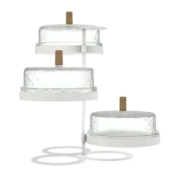 My Glass Studio Tea Stand, Clear - 38.1 x 35.7 x 34 cm