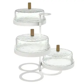 My Glass Studio Tea Stand, Clear - 38.1 x 35.7 x 34 cm