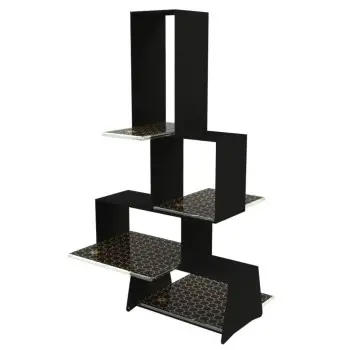 My Glass Studio Tea Stand, Black - Set of 2 - 22.0 x 19.0 x 39 cm