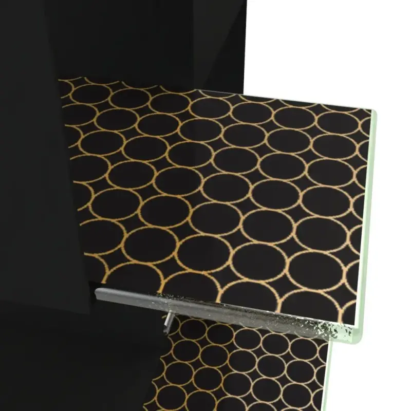 My Glass Studio Tea Stand, Black - Set of 2 - 22.0 x 19.0 x 39 cm