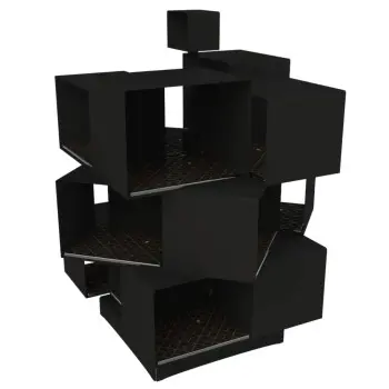 My Glass Studio Tea Stand, Black - Set of 2 - 27.0 x 24.0 x 41 cm