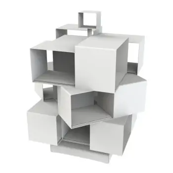 My Glass Studio Tea Stand, White - Set of 2 - 27.0 x 24.0 x 41 cm