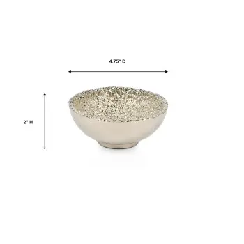 Jerome Collection Small Bowl Silver - 4.75 in Dia x 2“H