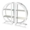 My Glass Studio Tea Stand, Silver - 40.0 x 20.0 x 40.0 cm