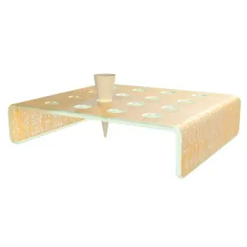 My Glass Studio Food Cone Holder, Gold - Set of 4 - 26.0 x 22.0 x 6 cm