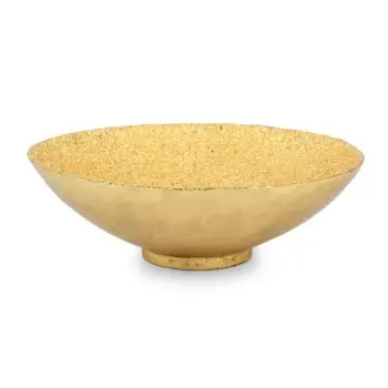 Jerome Collection Medium Bowl Gold - 9 in Dia 2.75“H