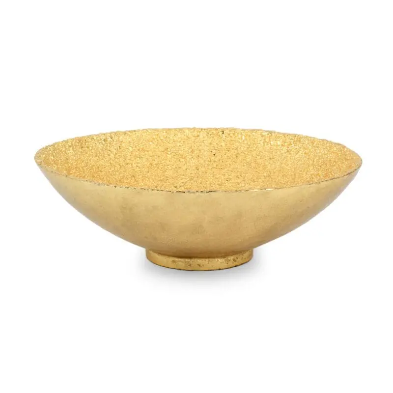 Jerome Collection Medium Bowl Gold - 9 in Dia 2.75“H