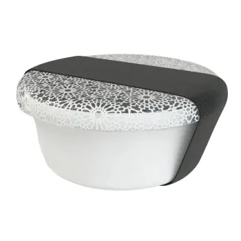 My Glass Studio Bento Box, White - Set of 2 - Dia: 11 cm, H: 5 cm