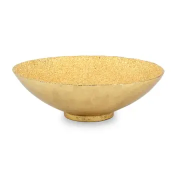 Jerome Collection Large Bowl Gold - 13.5 in Dia x 4.25 in H