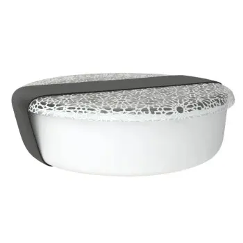 My Glass Studio Bento Box, White - Set of 4 - Dia: 15 cm, H: 4 cm