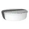 My Glass Studio Bento Box, White - Set of 4 - Dia: 15 cm, H: 4 cm