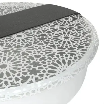 My Glass Studio Bento Box, White - Set of 4 - Dia: 15 cm, H: 4 cm