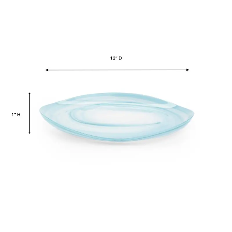 Impresa Collection Platter Teal - 13 in Dia x 4 in H
