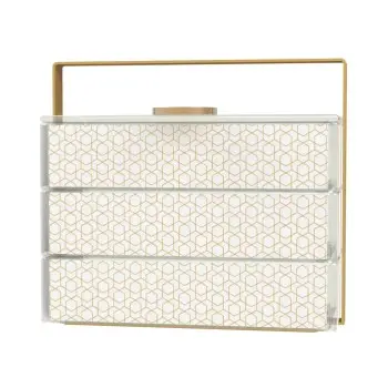 My Glass Studio Bento Box, White - Set of 2 - 22.8 x 13.0 x 20 cm