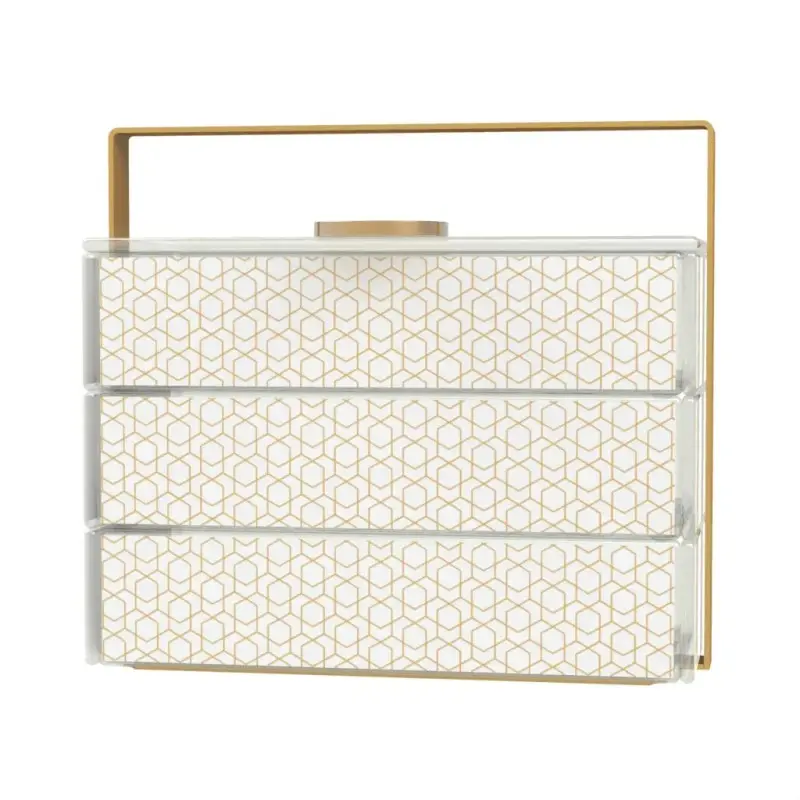 My Glass Studio Bento Box, White - Set of 2 - 22.8 x 13.0 x 20 cm
