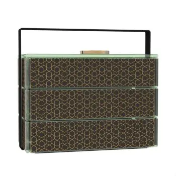 My Glass Studio Bento Box, Black - Set of 2 - 22.8 x 13.0 x 20 cm