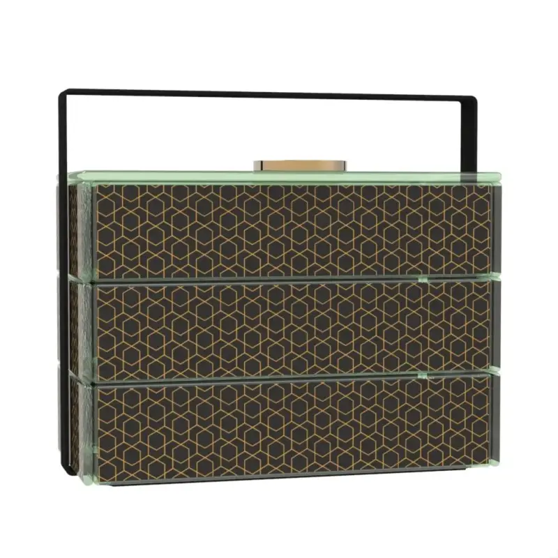 My Glass Studio Bento Box, Black - Set of 2 - 22.8 x 13.0 x 20 cm